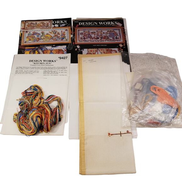 Design Works Cross Stitch Sew Mice Friends Vintage Cross Stitch Kitchen Fun - Picture 8 of 15
